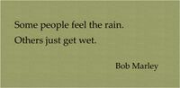 Quotation - some people feel the rain